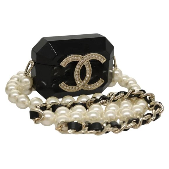 CHANEL Airpods case Shoulder plastic Black CC - Picture 1 of 14